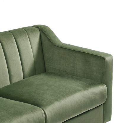 Divano Chesterfield imbottito in velluto
