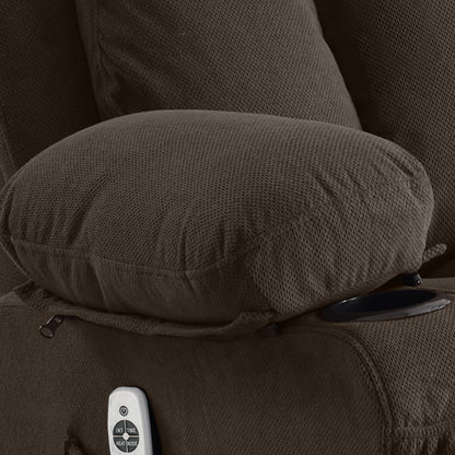 Poltrona reclinabile girevole in velluto con massaggio e calore, rotazione a 360°, porta di ricarica USB, doppio portabicchieri