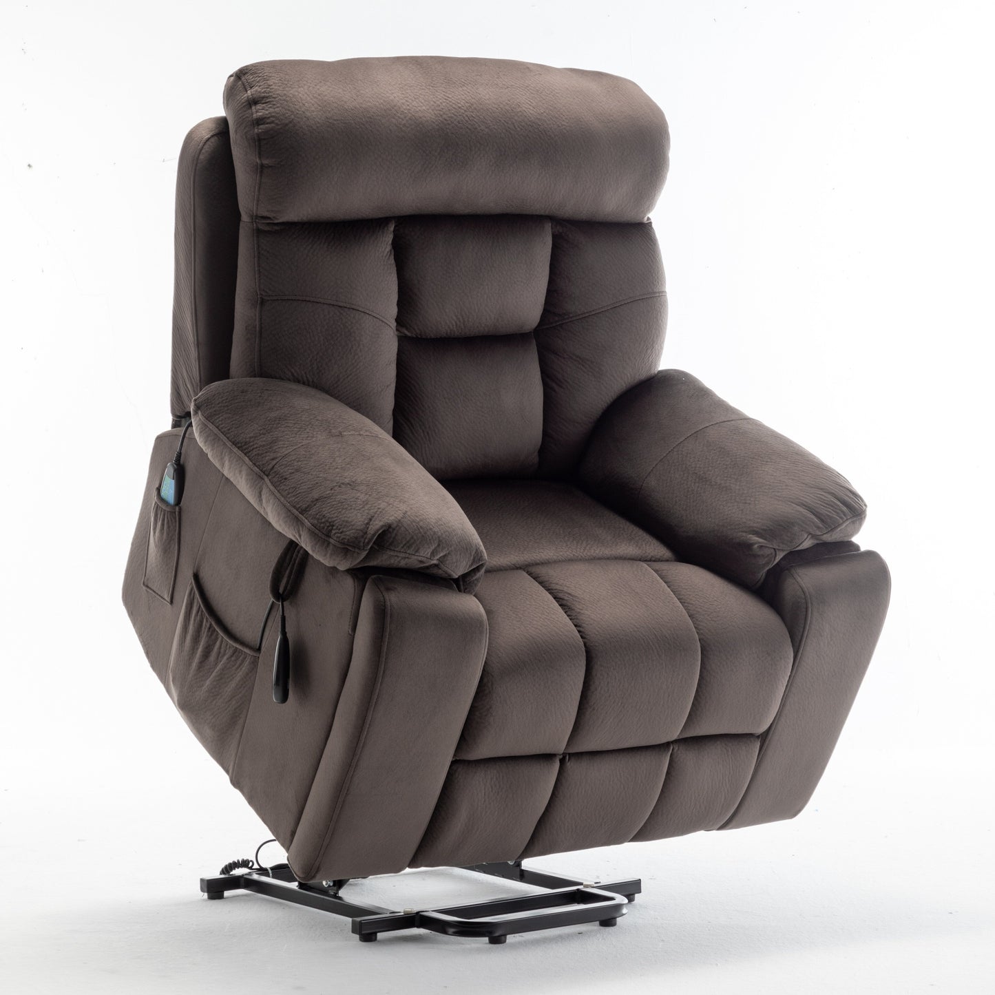 Poltrona reclinabile elettrica Velvet Wide con riscaldamento, massaggio e motore silenzioso