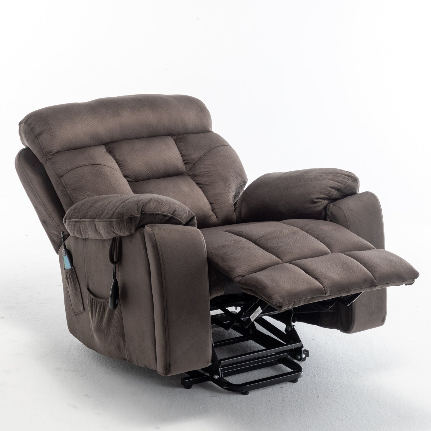 Poltrona reclinabile elettrica Velvet Wide con riscaldamento, massaggio e motore silenzioso