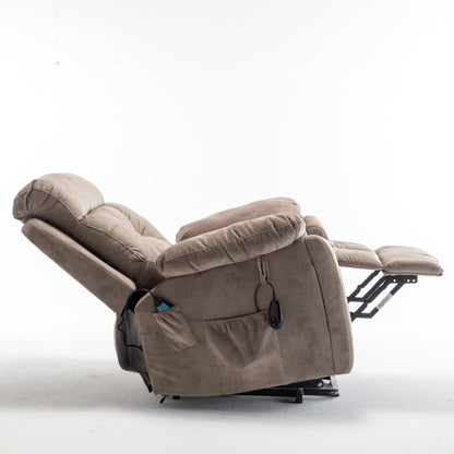 Poltrona reclinabile elettrica Velvet Wide con riscaldamento, massaggio e motore silenzioso