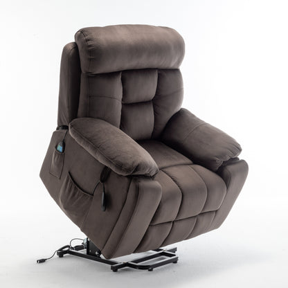 Poltrona reclinabile elettrica Velvet Wide con riscaldamento, massaggio e motore silenzioso