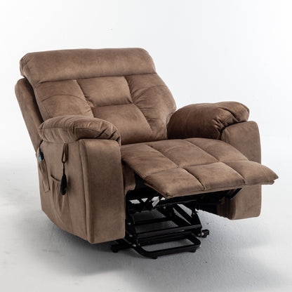 Poltrona reclinabile elettrica Velvet Wide con riscaldamento, massaggio e motore silenzioso