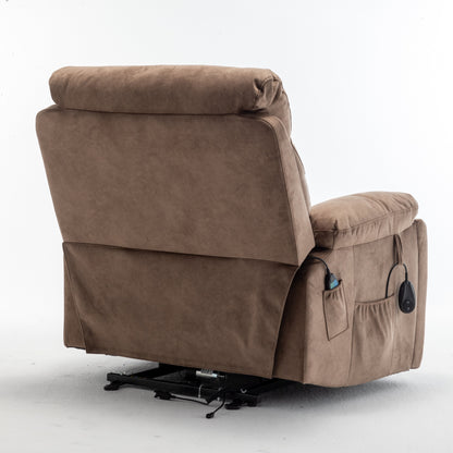 Poltrona reclinabile elettrica Velvet Wide con riscaldamento, massaggio e motore silenzioso