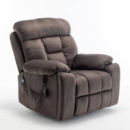 Poltrona reclinabile elettrica Velvet Wide con riscaldamento, massaggio e motore silenzioso