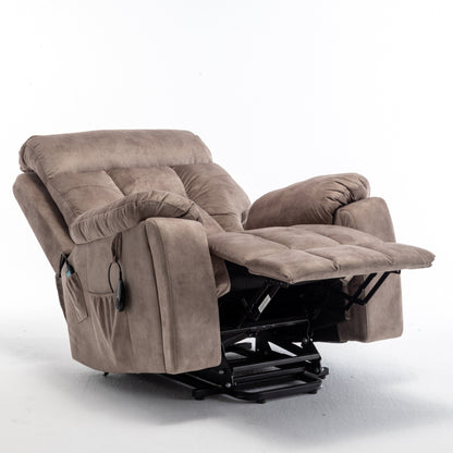 Poltrona reclinabile elettrica Velvet Wide con riscaldamento, massaggio e motore silenzioso