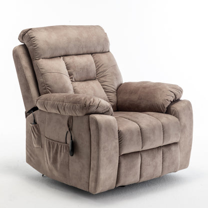 Poltrona reclinabile elettrica Velvet Wide con riscaldamento, massaggio e motore silenzioso
