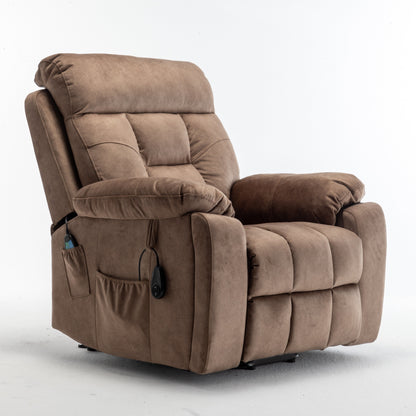 Poltrona reclinabile elettrica Velvet Wide con riscaldamento, massaggio e motore silenzioso