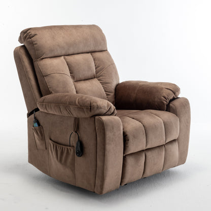 Poltrona reclinabile elettrica Velvet Wide con riscaldamento, massaggio e motore silenzioso