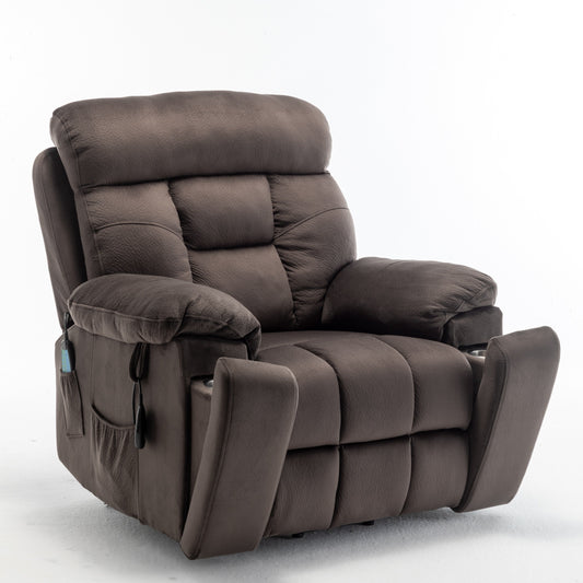 Poltrona reclinabile elettrica Velvet Wide con riscaldamento, massaggio e motore silenzioso