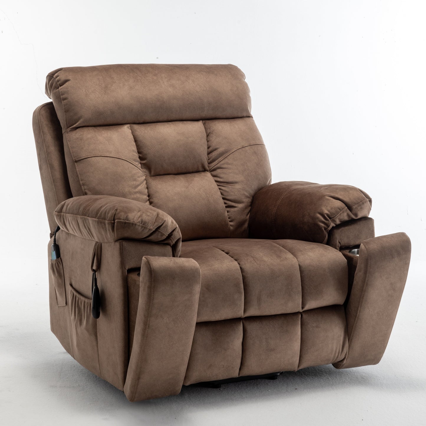 Poltrona reclinabile elettrica Velvet Wide con riscaldamento, massaggio e motore silenzioso