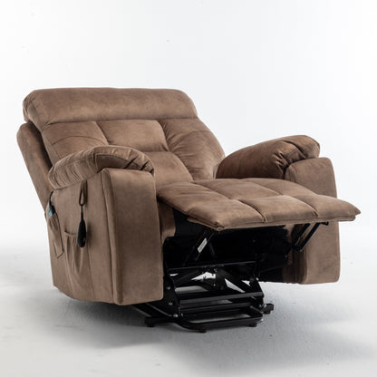 Poltrona reclinabile elettrica Velvet Wide con riscaldamento, massaggio e motore silenzioso