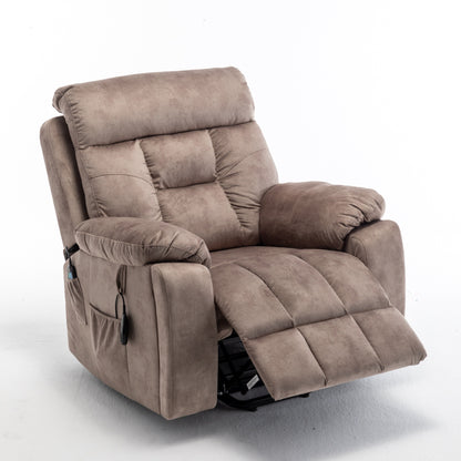 Poltrona reclinabile elettrica Velvet Wide con riscaldamento, massaggio e motore silenzioso