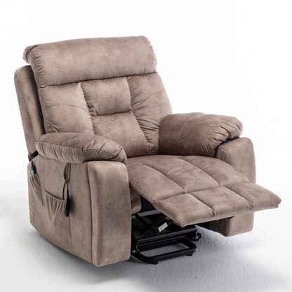 Poltrona reclinabile elettrica Velvet Wide con riscaldamento, massaggio e motore silenzioso