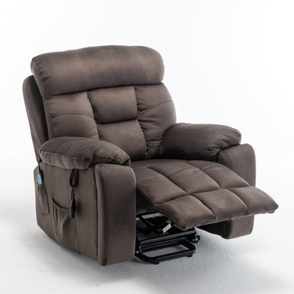 Poltrona reclinabile elettrica Velvet Wide con riscaldamento, massaggio e motore silenzioso