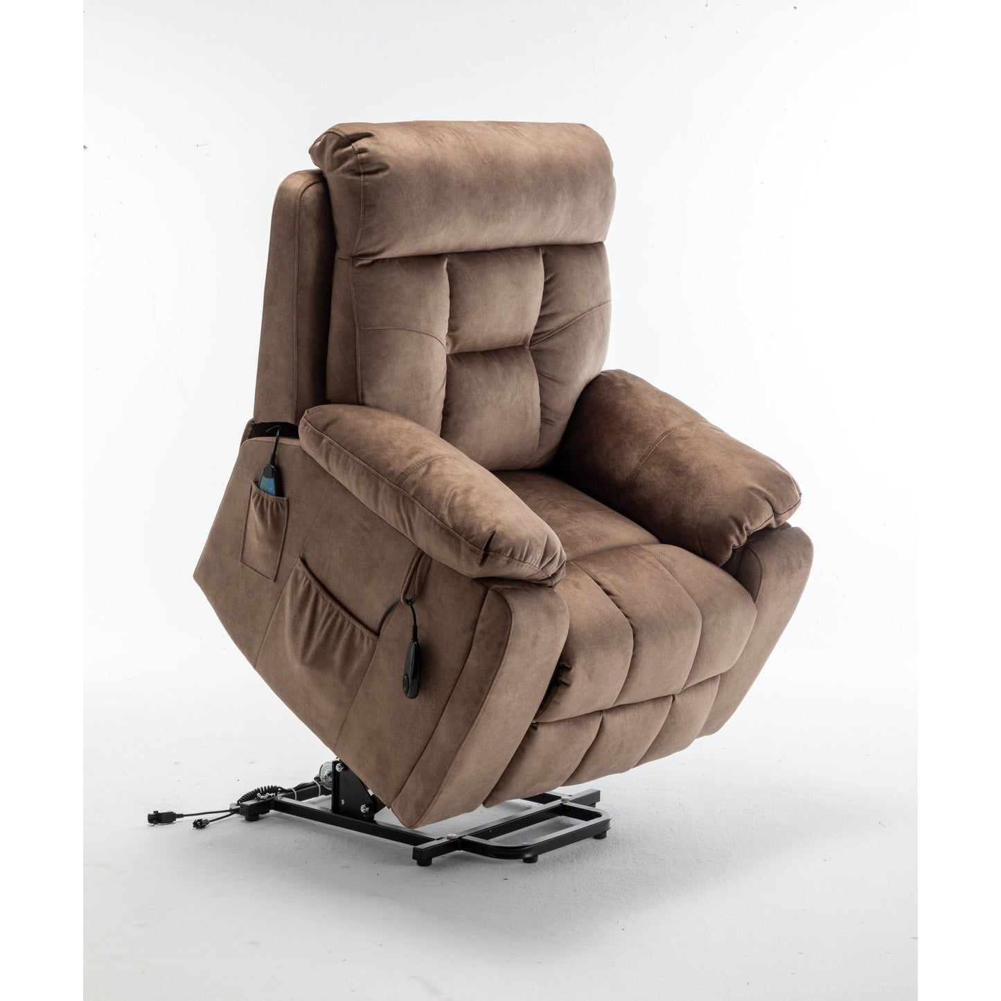 Poltrona reclinabile elettrica Velvet Wide con riscaldamento, massaggio e motore silenzioso