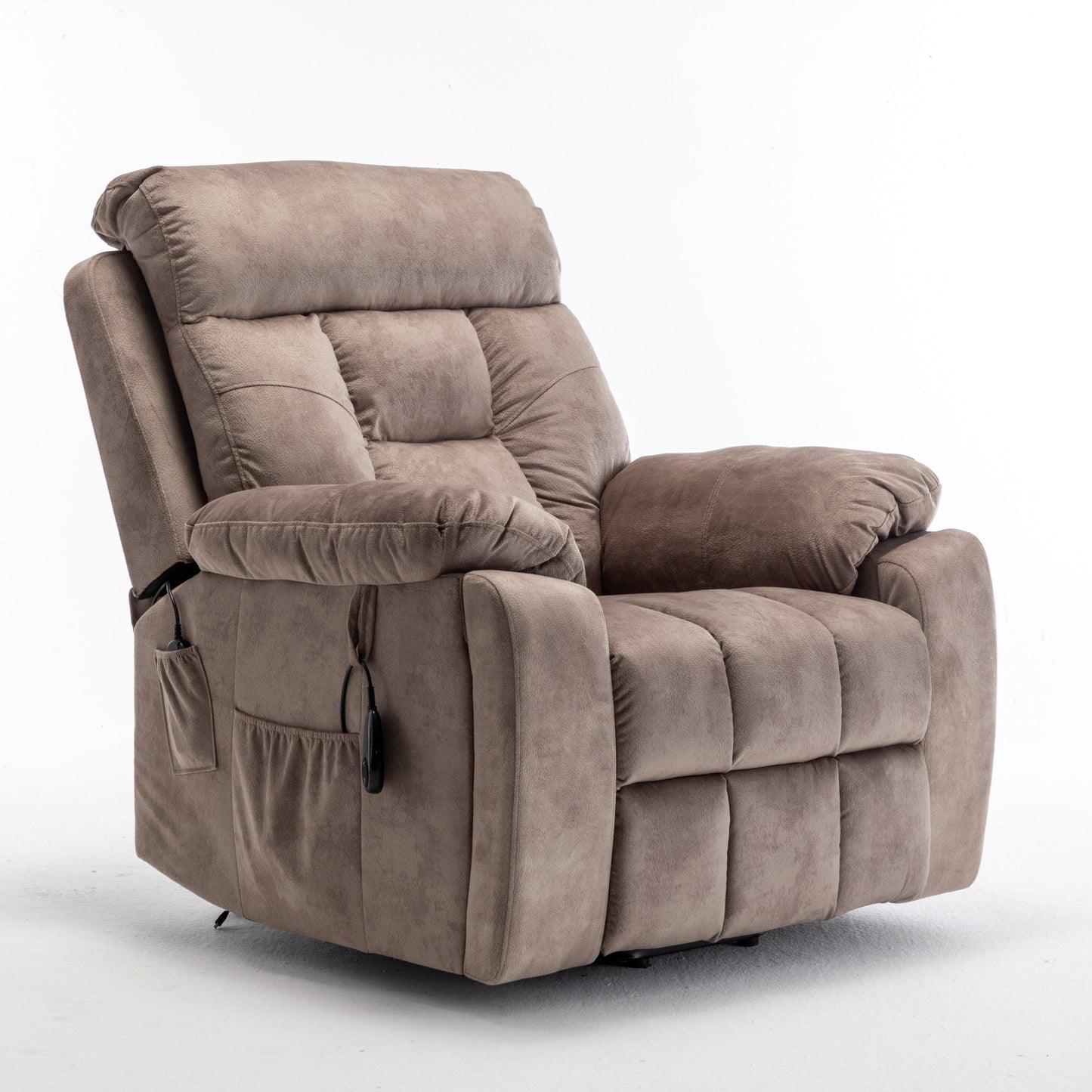 Poltrona reclinabile elettrica Velvet Wide con riscaldamento, massaggio e motore silenzioso