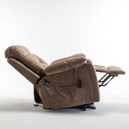 Poltrona reclinabile elettrica Velvet Wide con riscaldamento, massaggio e motore silenzioso