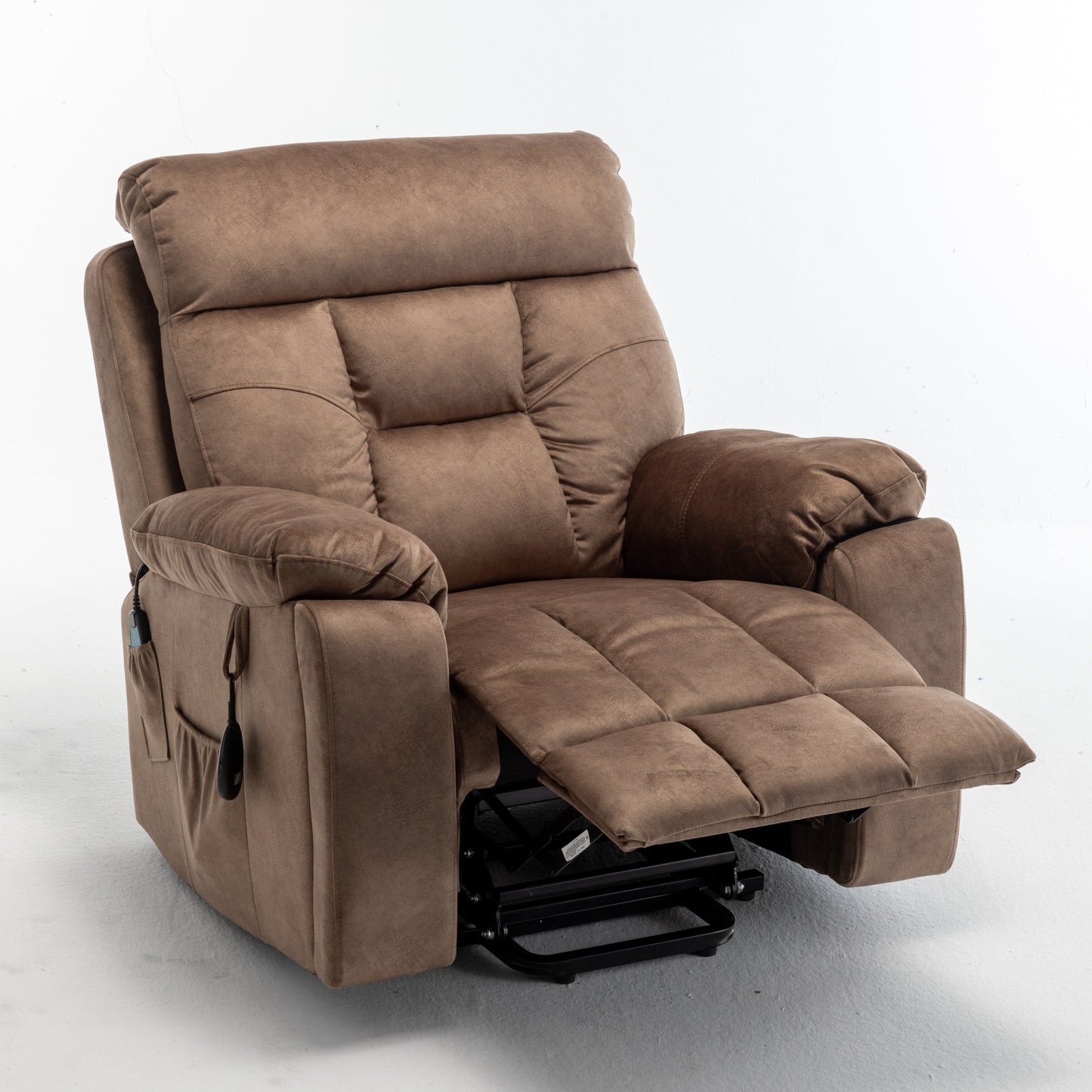 Poltrona reclinabile elettrica Velvet Wide con riscaldamento, massaggio e motore silenzioso
