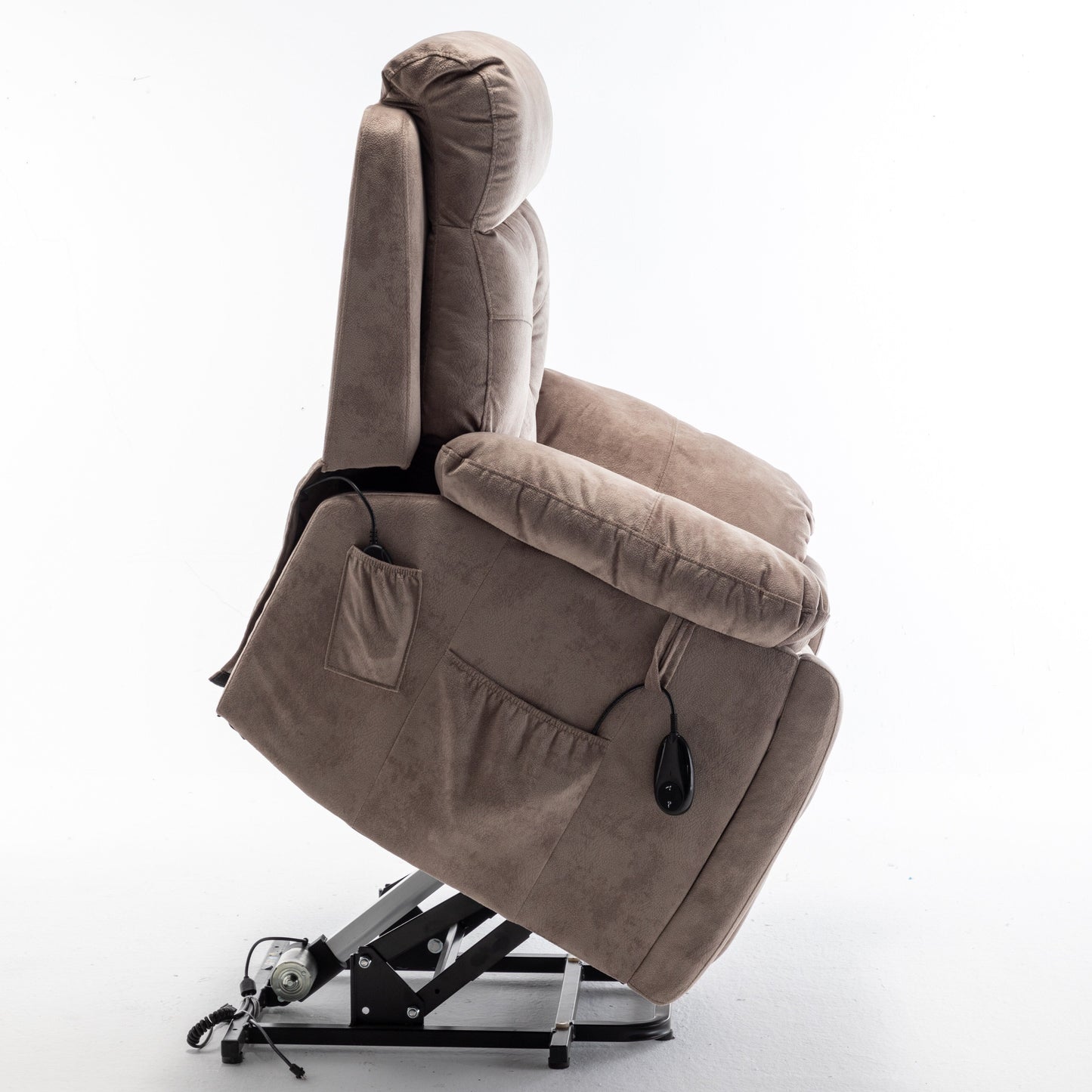 Poltrona reclinabile elettrica Velvet Wide con riscaldamento, massaggio e motore silenzioso