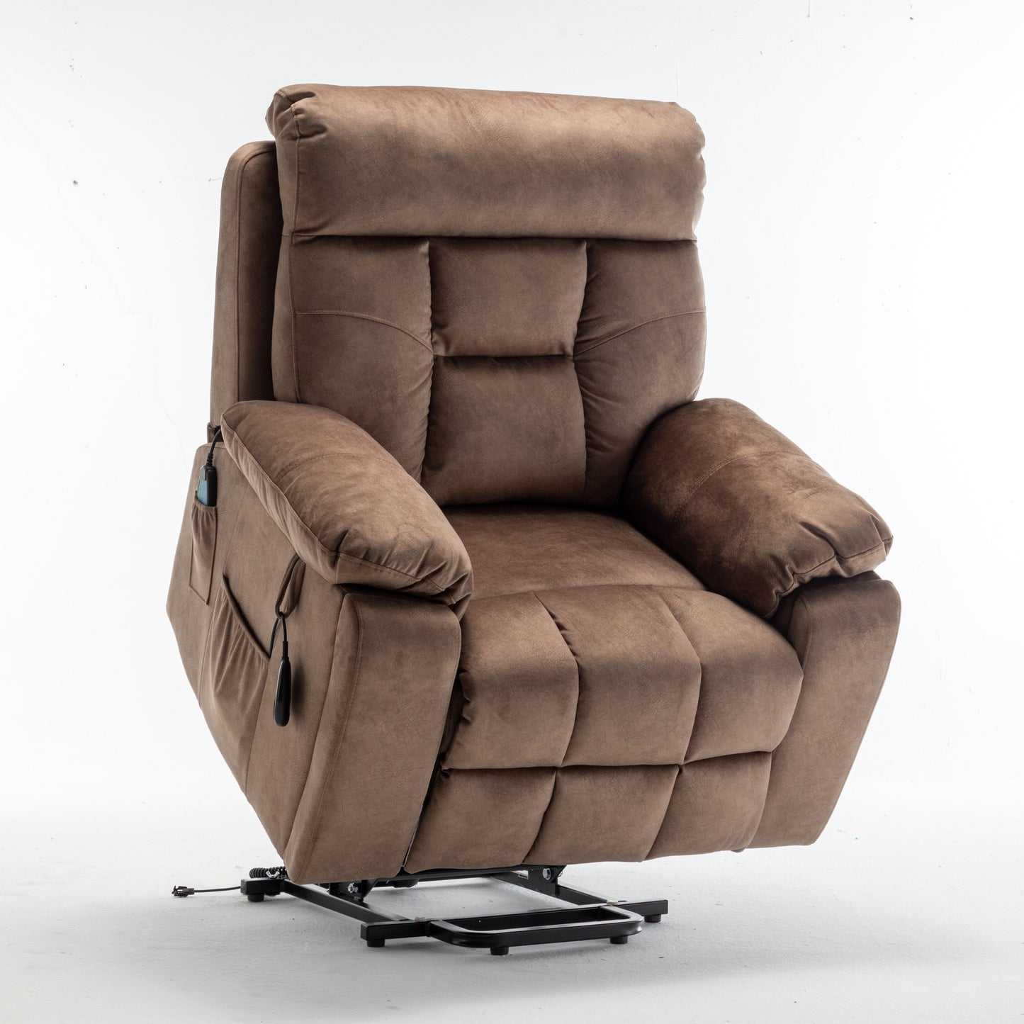 Poltrona reclinabile elettrica Velvet Wide con riscaldamento, massaggio e motore silenzioso