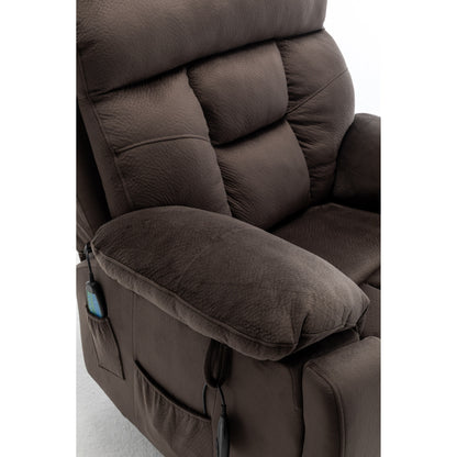 Poltrona reclinabile elettrica Velvet Wide con riscaldamento, massaggio e motore silenzioso