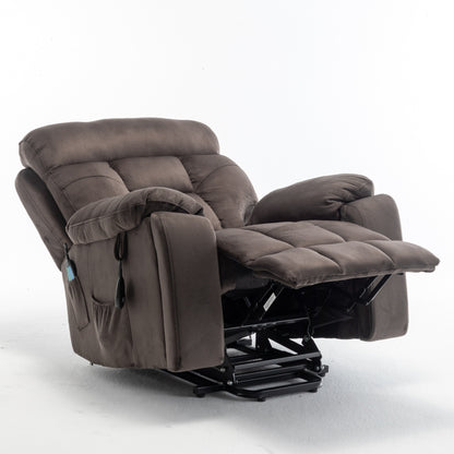 Poltrona reclinabile elettrica Velvet Wide con riscaldamento, massaggio e motore silenzioso