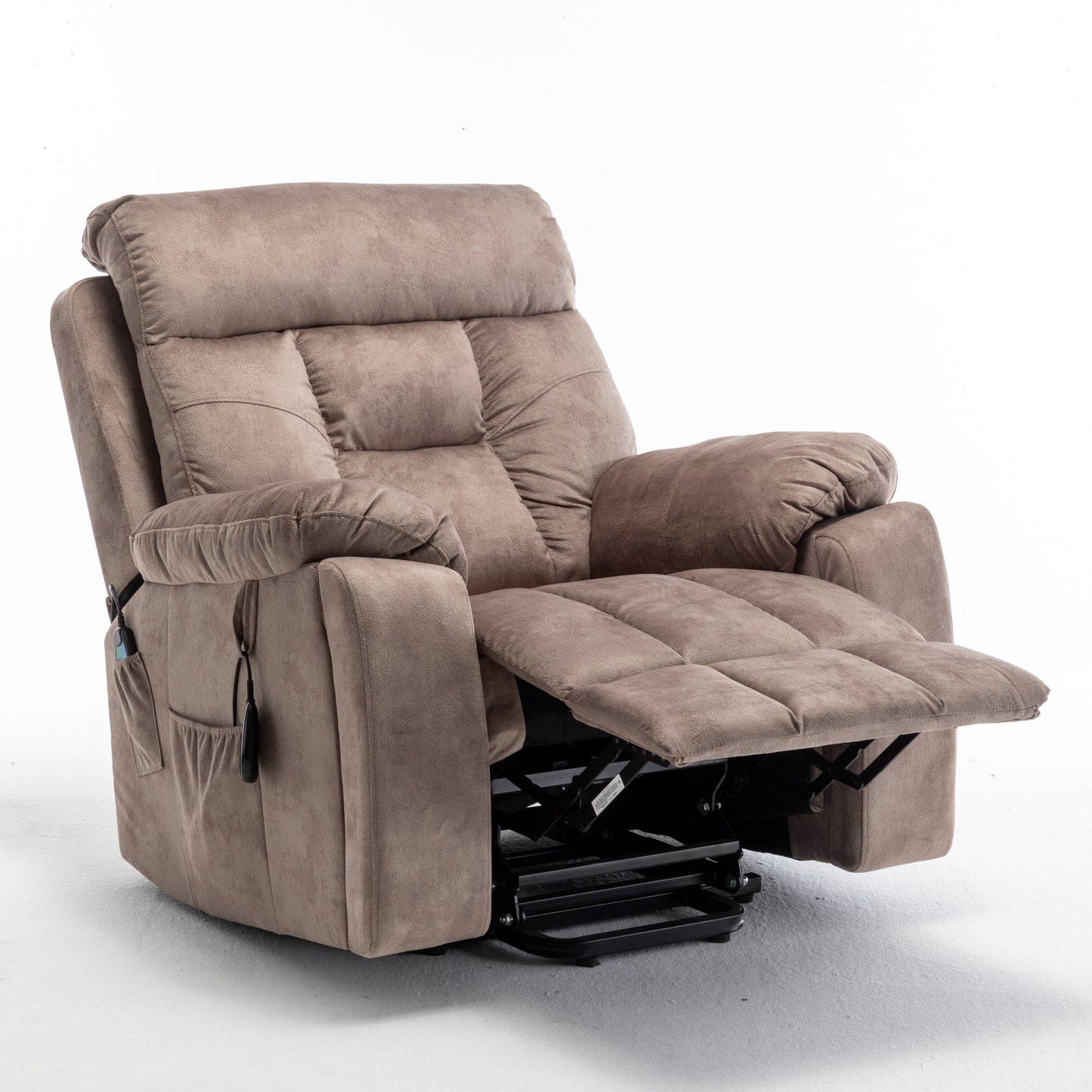 Poltrona reclinabile elettrica Velvet Wide con riscaldamento, massaggio e motore OKIN silenzioso
