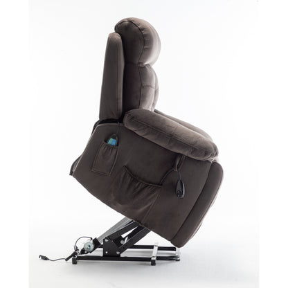 Poltrona reclinabile elettrica Velvet Wide con riscaldamento, massaggio e motore OKIN silenzioso
