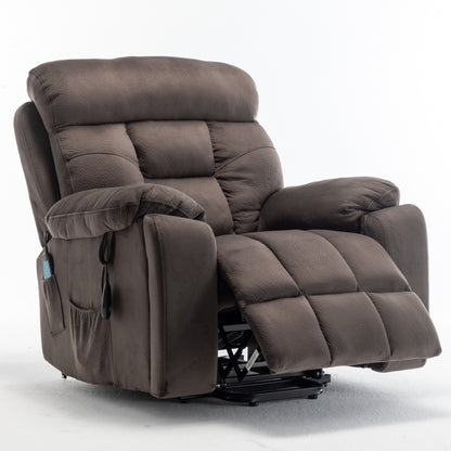Poltrona reclinabile elettrica Velvet Wide con riscaldamento, massaggio e motore OKIN silenzioso