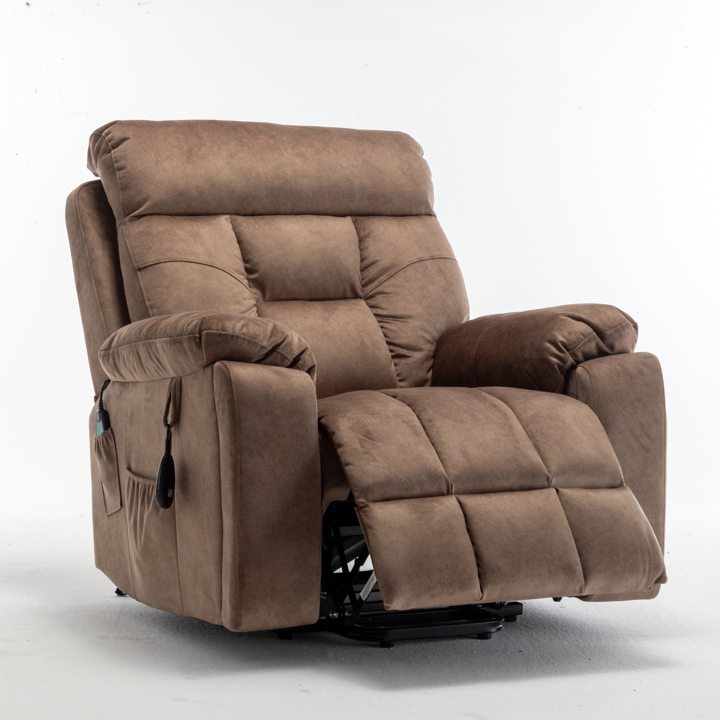 Poltrona reclinabile elettrica Velvet Wide con riscaldamento, massaggio e motore OKIN silenzioso