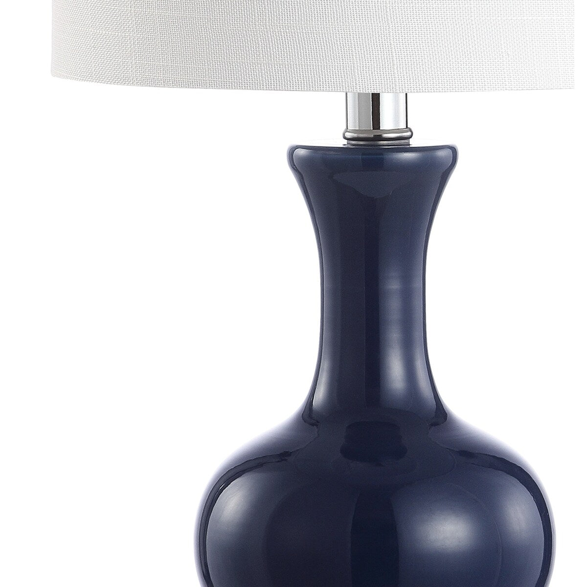 Lampada da tavolo a LED in vetro/metallo Vermont 22, bianca (set da 2) di JONATHAN Y