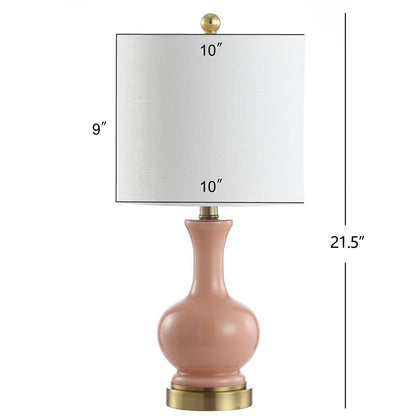 Lampada da tavolo a LED in vetro/metallo Vermont 22, bianca (set da 2) di JONATHAN Y