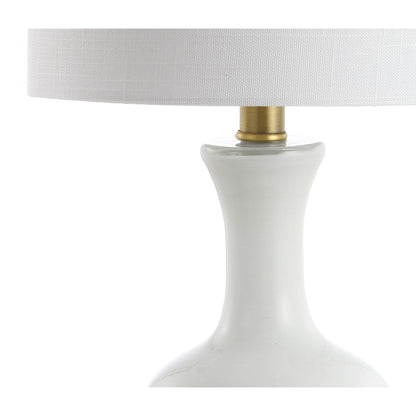 Lampada da tavolo a LED in vetro/metallo Vermont 22, bianca (set da 2) di JONATHAN Y