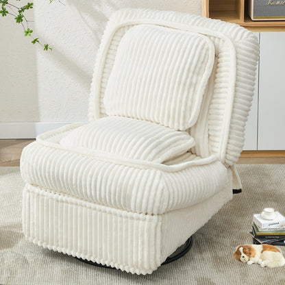 Divano reclinabile versatile in velluto a coste per relax e comfort