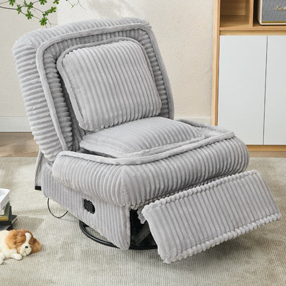 Divano reclinabile versatile in velluto a coste per relax e comfort