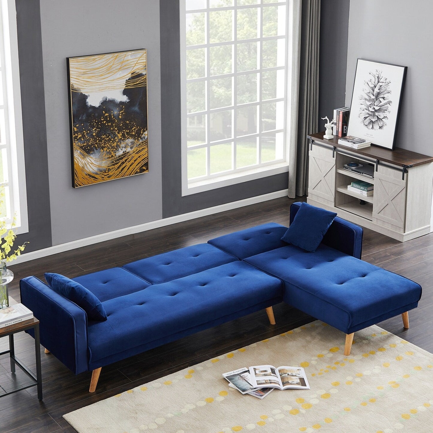 Divano letto pieghevole versatile per soggiorno - Divano multifunzionale e confortevole per piccoli spazi
