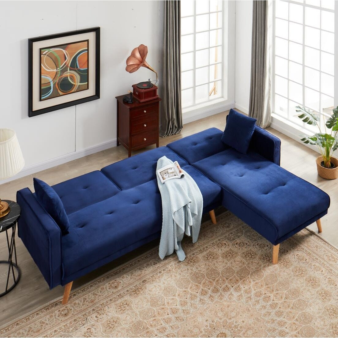 Divano letto pieghevole versatile per soggiorno - Divano multifunzionale e confortevole per piccoli spazi