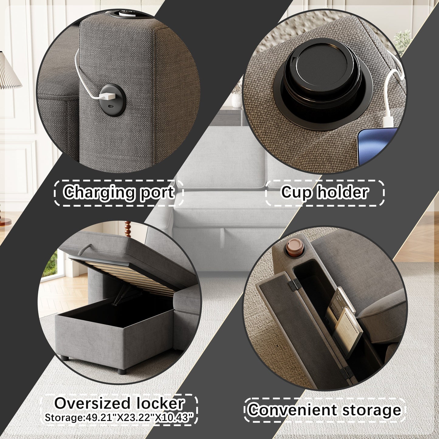 Divano letto versatile - Ideale per soggiorni e camere degli ospiti