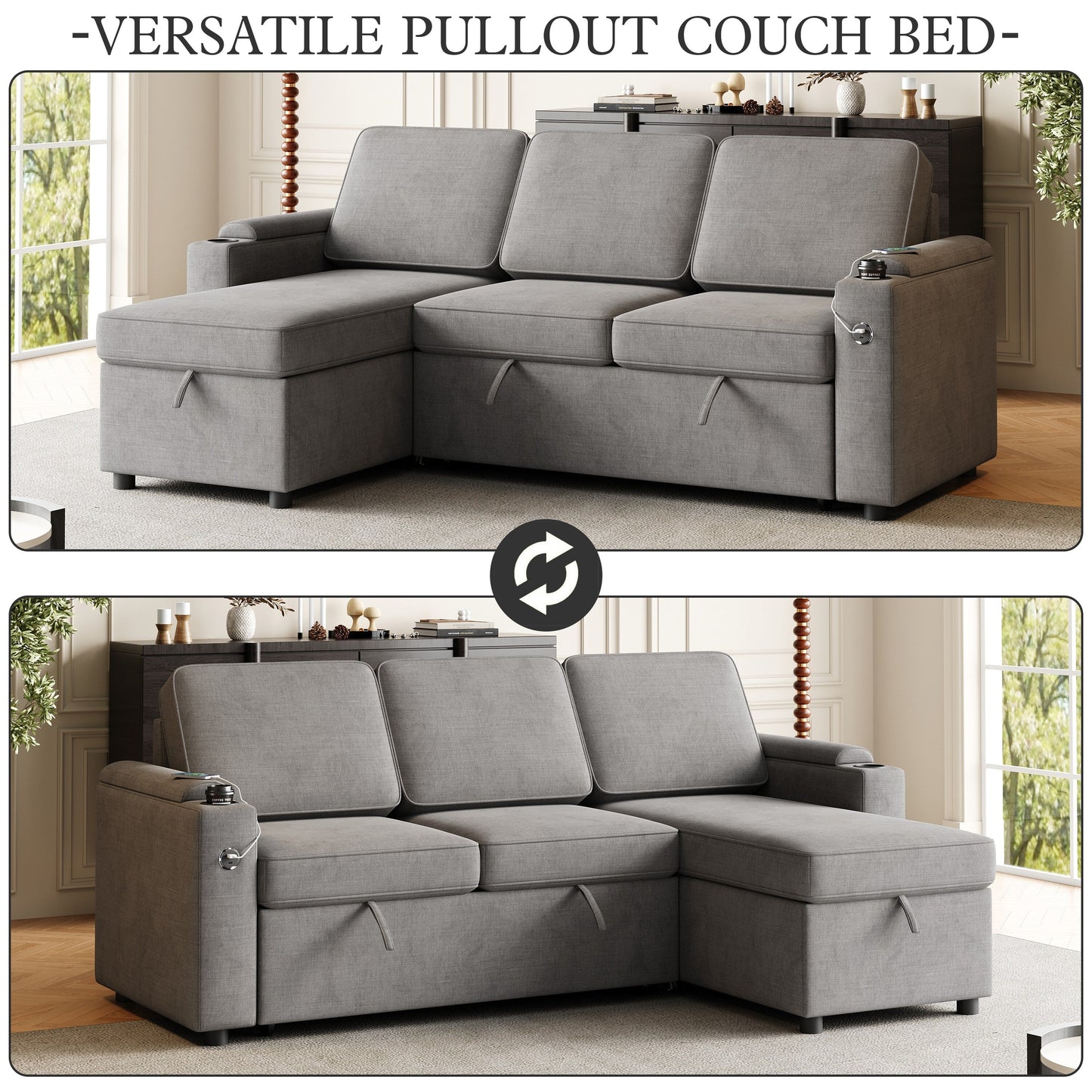Divano letto versatile - Ideale per soggiorni e camere degli ospiti