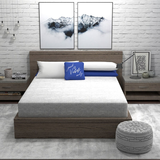 Materasso in memory foam Vibe Heather Grey da 10" in gel, confezione ultra piccola