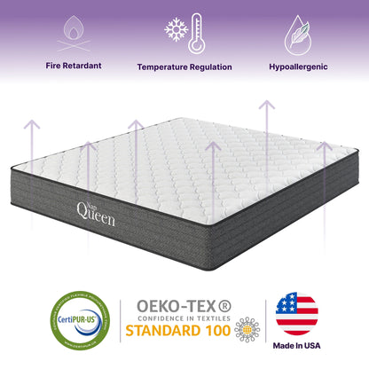 Materasso ibrido Victoria Twin Cooling Gel da 12 pollici, certificato CertiPUR-US