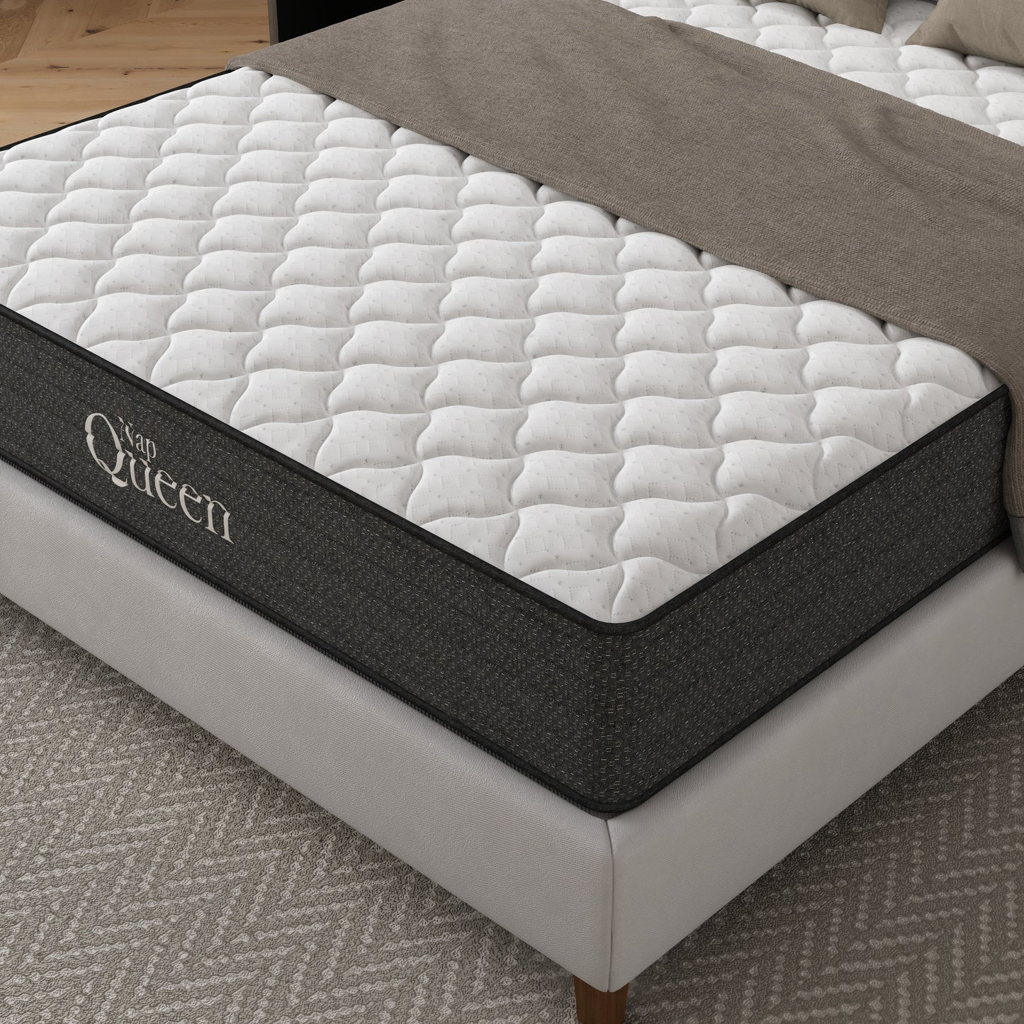 Materasso ibrido Victoria Twin-XL da 12 pollici con gel rinfrescante, certificato CertiPUR-US