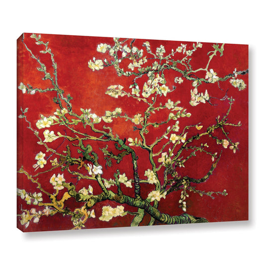 Vincent van Gogh 'Mandorlo in fiore rosso' Tela