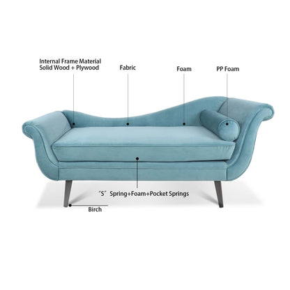 Chaise longue vintage con braccioli a spirale di Christopher Knight Home