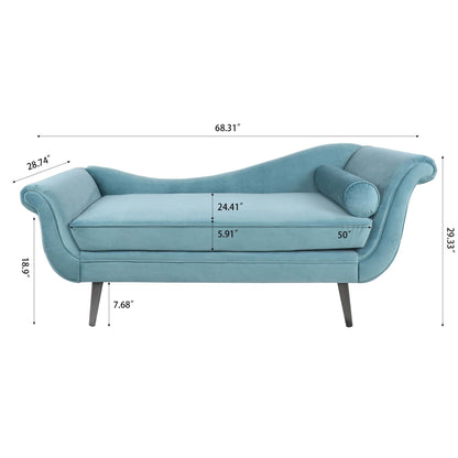 Chaise longue vintage con braccioli a spirale di Christopher Knight Home