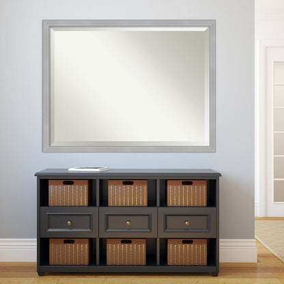 Specchio da parete per bagno bisellato - Cornice in nichel spazzolato Vista