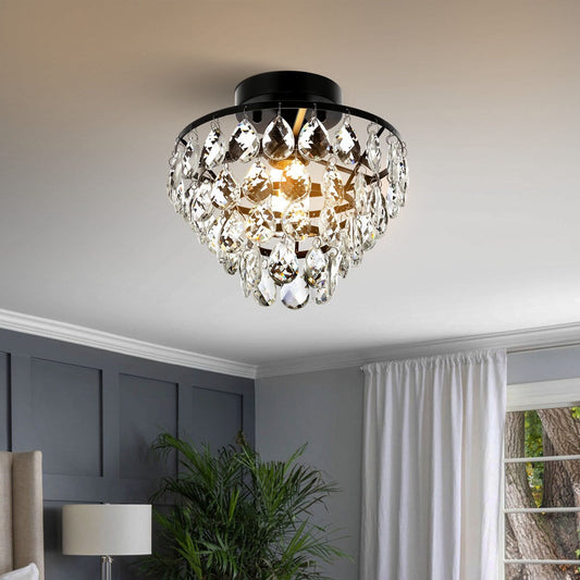WINGBO Piccola plafoniera in cristallo da soffitto Mini semi-incasso... - N/A