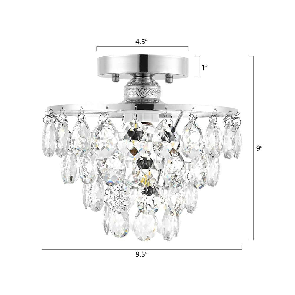 WINGBO Piccola plafoniera in cristallo da soffitto Mini semi-incasso... - N/A