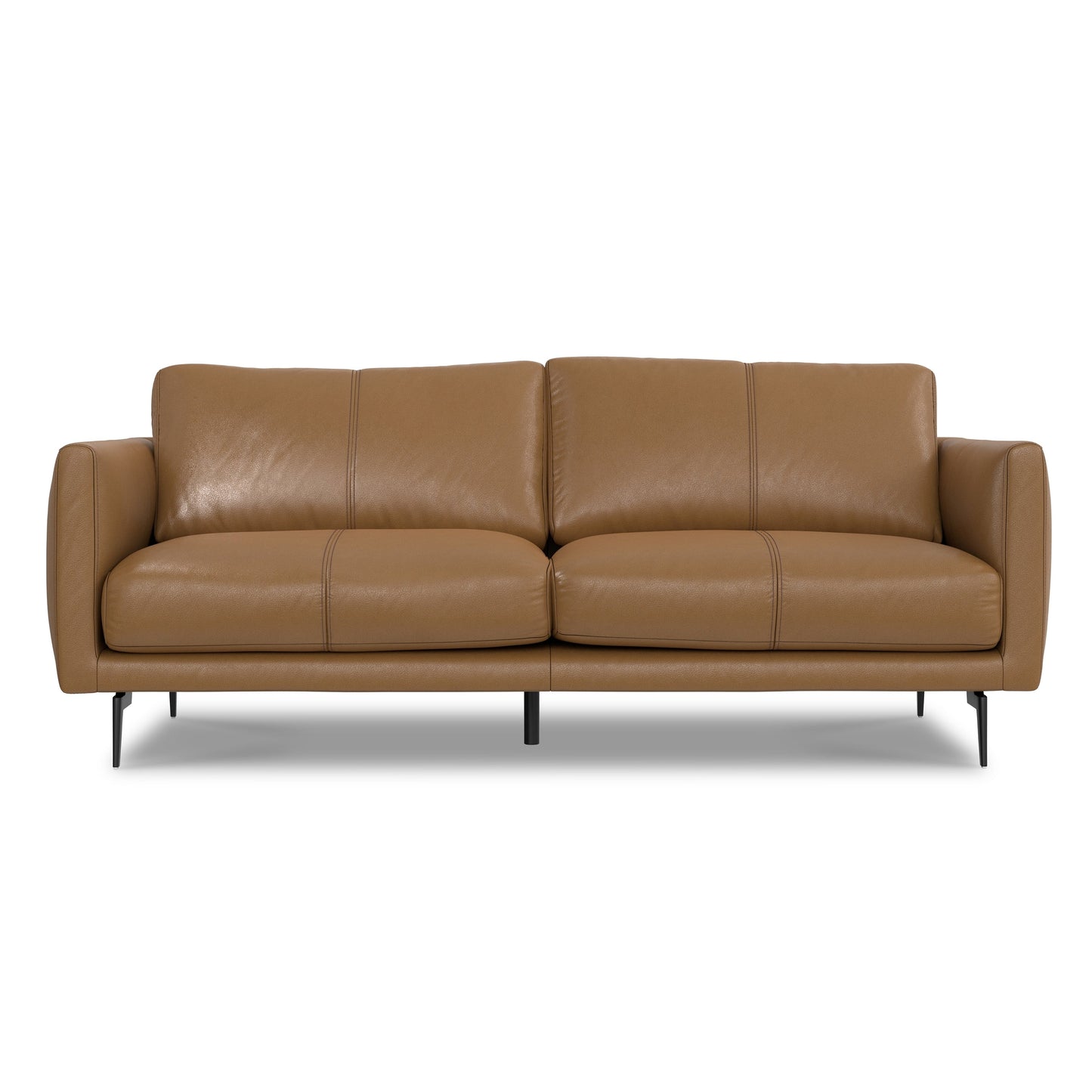 Divano moderno WYNDENHALL Danbury Mid-Century da 81 pollici in vera pelle